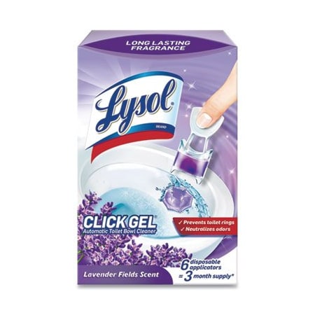 Lysol CLICK GEL AUTOMATIC TOILET BOWL CLEANER, LAVENDER FIELDS, 6/BOX, 4 BOXES/CARTON, PK24 89060CT